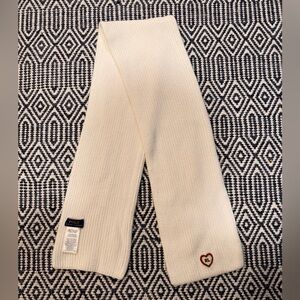 Polo by Ralph Lauren white Scarf with Red Heart Logo